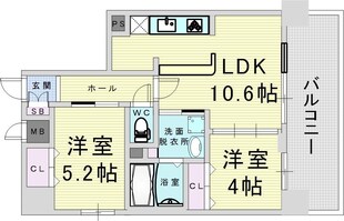 ブルフォルトゥーナ扇町の物件間取画像